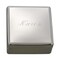 Contemporary Home Living 3.25" Silver Square Beaded Jewelry Box